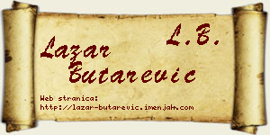 Lazar Butarević vizit kartica